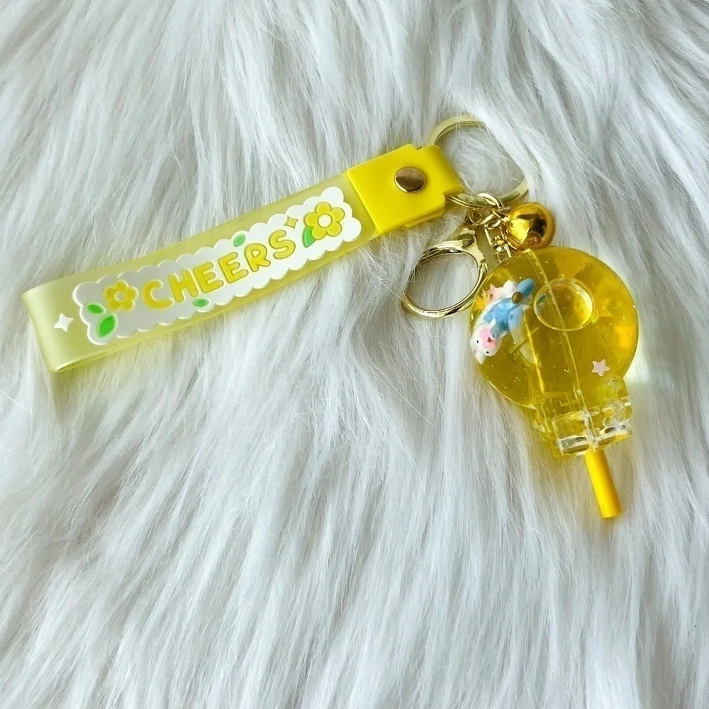 New! Fruit Lollipop Keychain, Candy Accessory, Key Ring Holder, Fruit Charm